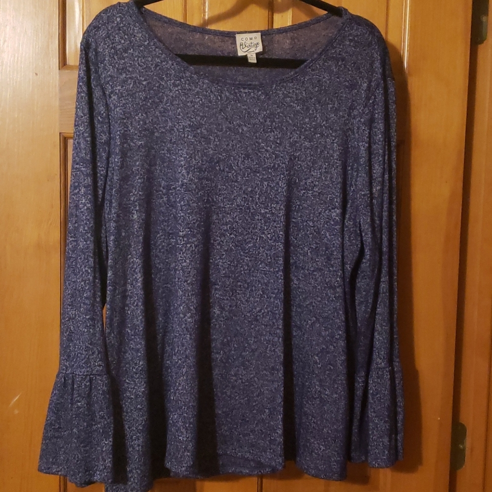Navy  with white flecked tunic